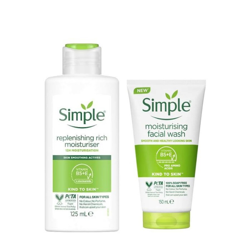Buy the original (Combo Deal) Simple Duo: Simple Replenishing Rich Moisturizer & Simple Moisturising Face Wash in Ibadan Nigeria