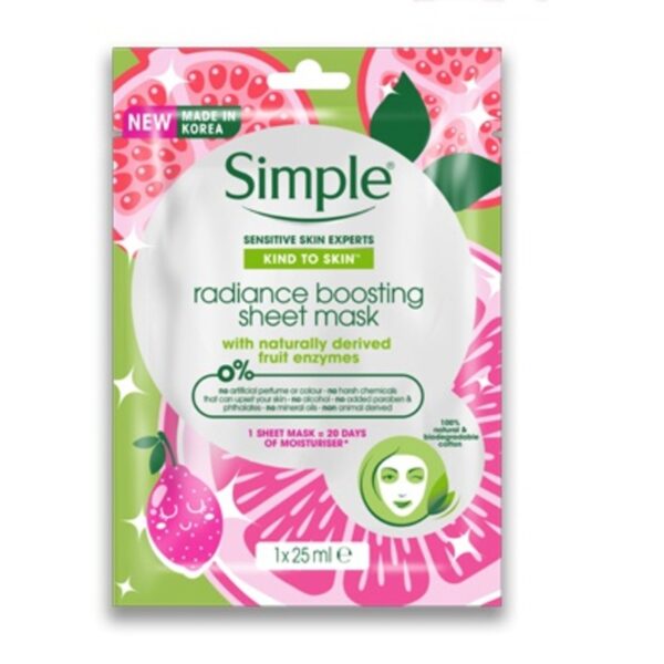 Buy the original Simple Radiance Boosting Sheet Mask in Ibadan Nigeria