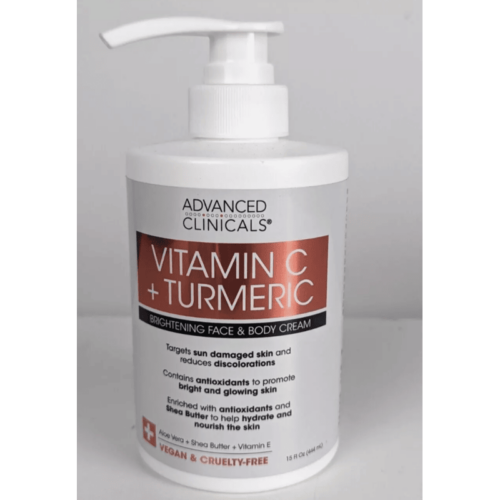 Buy the original Advanced Clinicals Vitamin C + Turmeric Brightening Face And Body Cream in Ibadan Nigeria