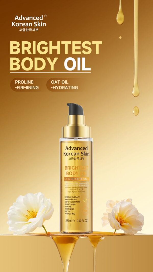 Buy the original Advanced Korean Skin Brightest Body Oil in Ibadan Nigeria