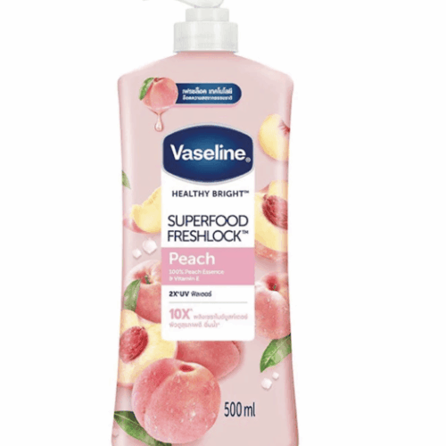Buy the original Vaseline Healthy Bright Superfood Freshlock 2x UV Lotion (Peach) 500ml in Ibadan Nigeria