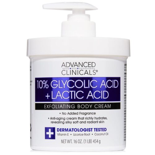 Buy the original Advanced Clinicals 10% Glycolic + Lactic Acid Exfoliating Cream in Ibadan Nigeria