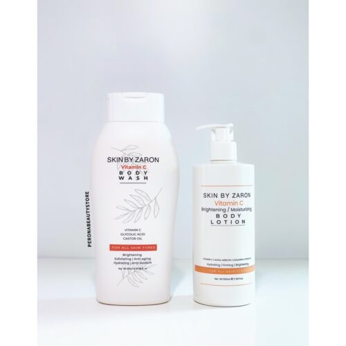 Buy the original (Combo Deal) Skin By Zaron Vitamin C Brightening Exfoliating Body Wash & Skin By Zaron Vitamin C Brightening/Moisturizing Body Lotion in Ibadan Nigeria