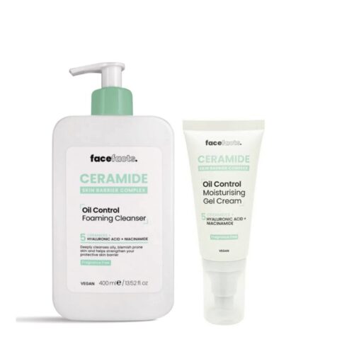 Buy the original (Combo Deal) Face Facts Ceramide Oil Control Foaming Cleanser 400ml & Face Facts Ceramide Oil Control Moisturising Gel Cream 50ml in Ibadan Nigeria