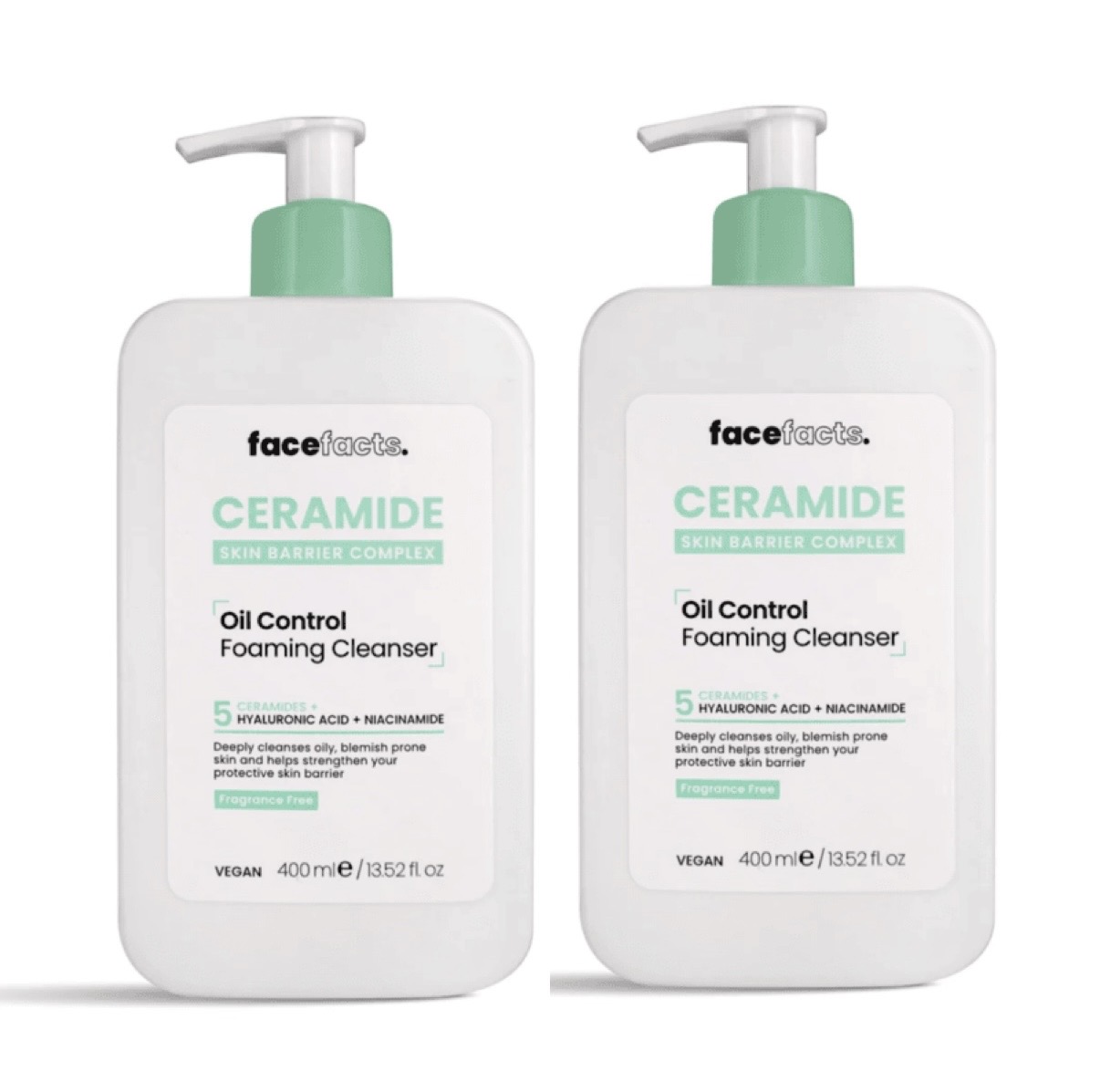 Buy the original (Combo Deal) Face Facts Ceramide Oil Control Foaming Cleanser 400ml | 2pcs in Ibadan Nigeria