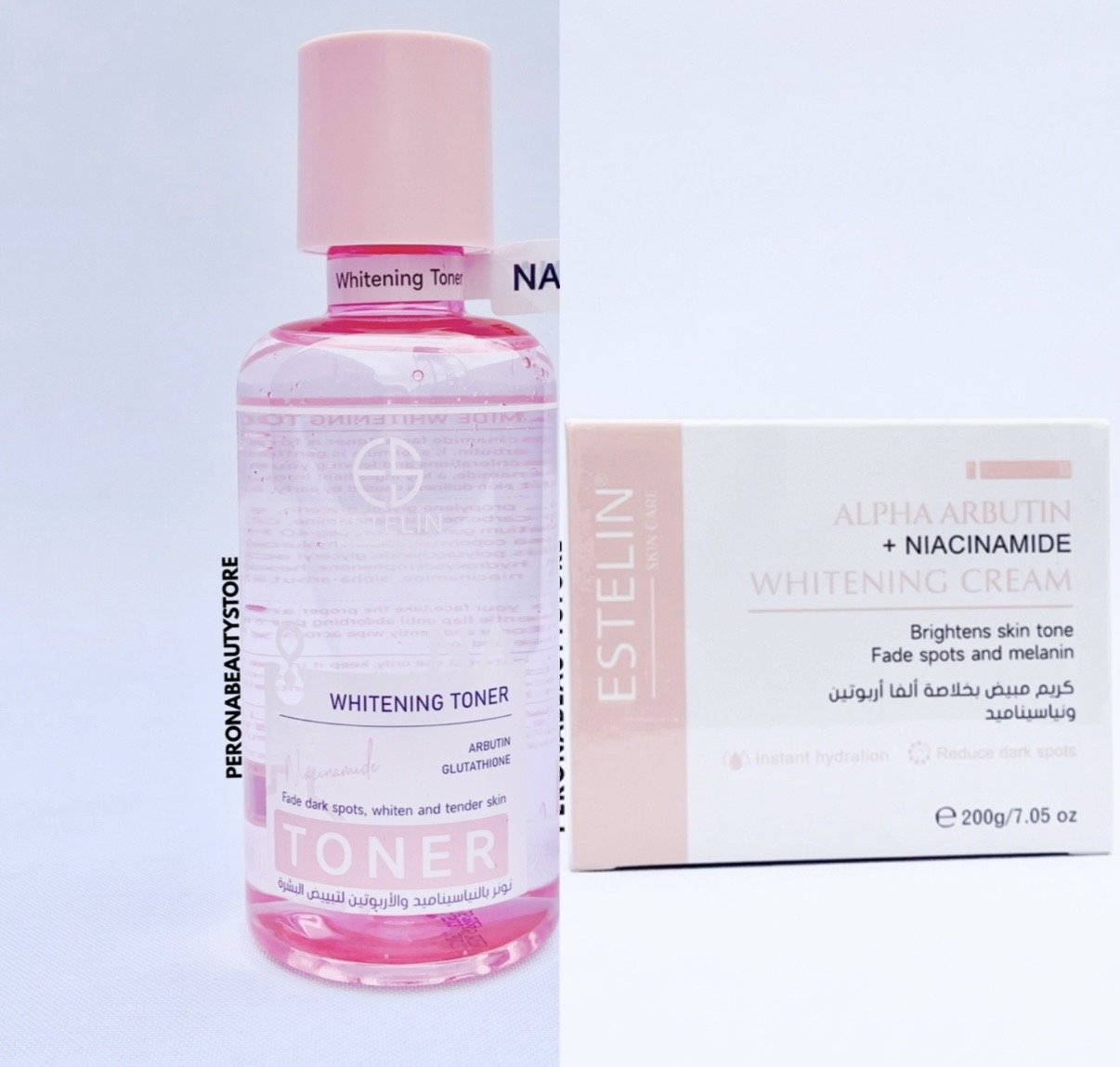 Buy the original (Combo Deal) Estelin Niacinamide Toner & Estelin Alpha Arbutin + Niacinamide Cream in Ibadan Nigeria