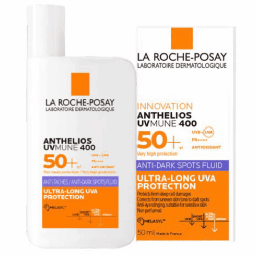Buy the original La Roche-Posay Anthelios UVMune 400 Anti Dark Spots Fluid Sunscreen - SPF 50 | 50ml in Ibadan Nigeria
