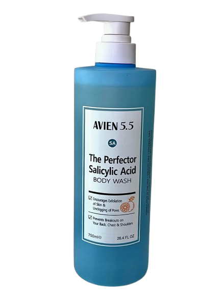 Buy the original Avien 5.5 The Perfector Salicylic Acid Body Wash 750ml in Ibadan Nigeria