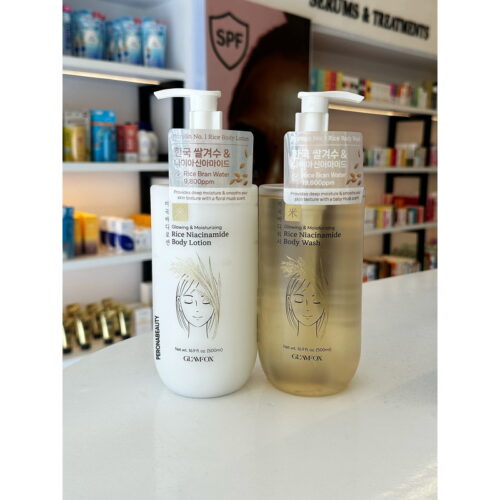 Buy the original (Combo Deal) Glamfox Rice Niacinamide Body Wash &  Glamfox Glowing & Moisturizing Rice Niacinamide Body Lotion in Ibadan Nigeria