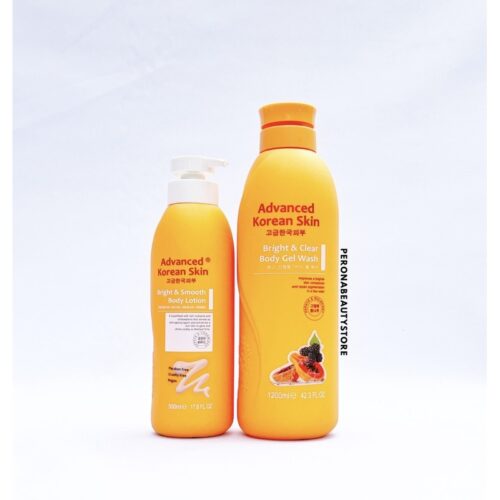 Buy the original (Combo Deal) Advanced Korean Skin Bright and Smooth Body Lotion & Advanced Korean Skin Papaya & Mulberry Body Gel Wash in Ibadan Nigeria